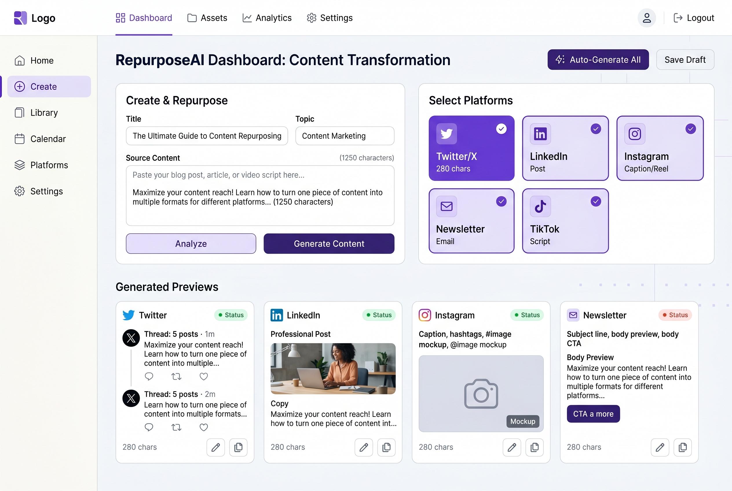 Refrmr Dashboard Preview